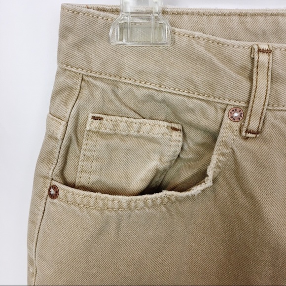 Free People Dakota Straight Leg Jean Distressed Tan New - Picture 6 of 15